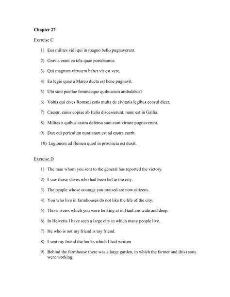 ch9 exercise 6 translate into latin language
