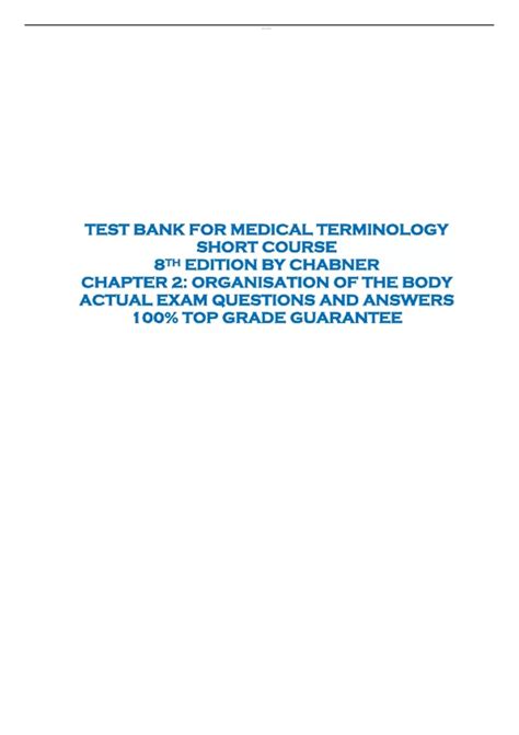 chabner-module-14-exam-answers-medical-terminology Ebook Kindle Editon