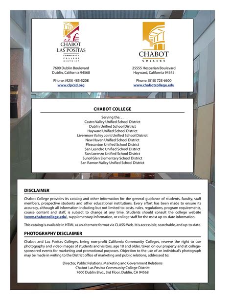 Chabot College Course Catalog