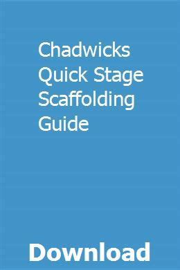 chadwicks-quick-stage-scaffolding-guide Ebook PDF
