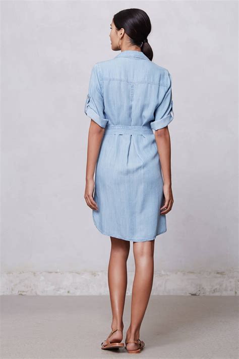 chambray shirt dress