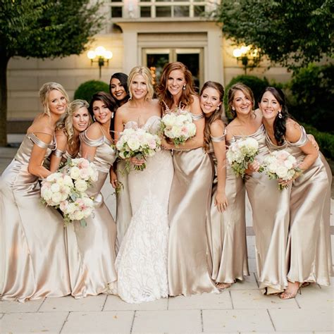 champagne gold bridesmaid dresses