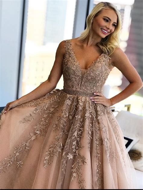 champagne prom dresses