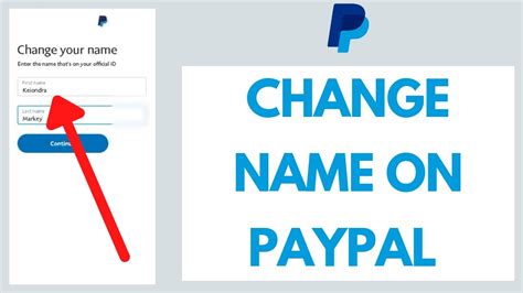 change of name paypal