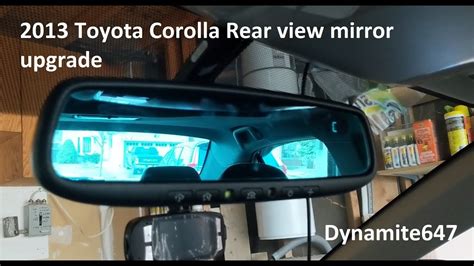 change rear view mirror toyota corolla PDF