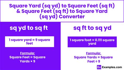 change sq ft to sq yards