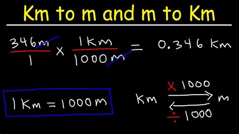 changing km to m