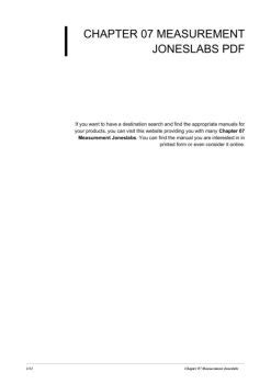 chapter 07 measurement joneslabs PDF