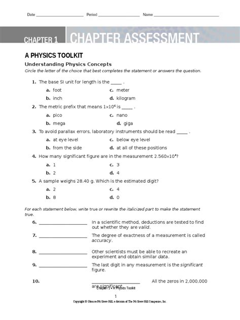 chapter 1 a physics toolkit answers PDF