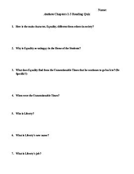 chapter 1 anthem answers Kindle Editon