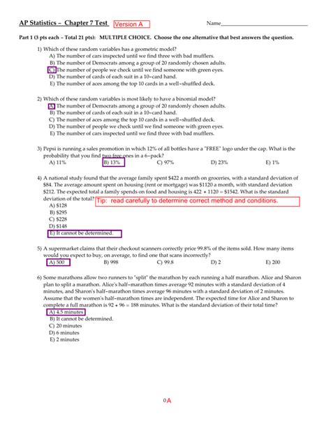 chapter 1 ap statistics practice test Doc