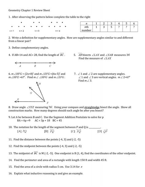 chapter 1 geometry review Reader
