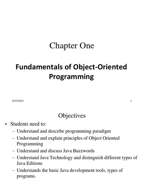 chapter 1 introduction to object oriented design PDF