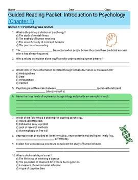chapter 1 psychology guided reading activity Kindle Editon