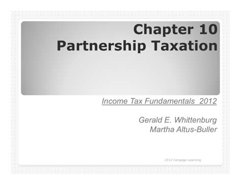 chapter 10 partnership taxation solutions Reader