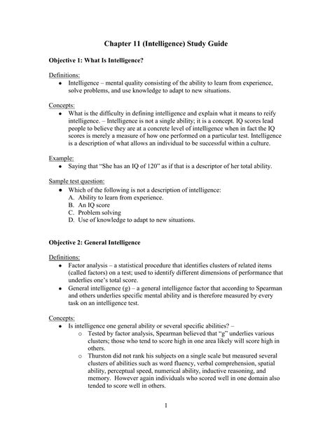 chapter 11 intelligence study guide Reader
