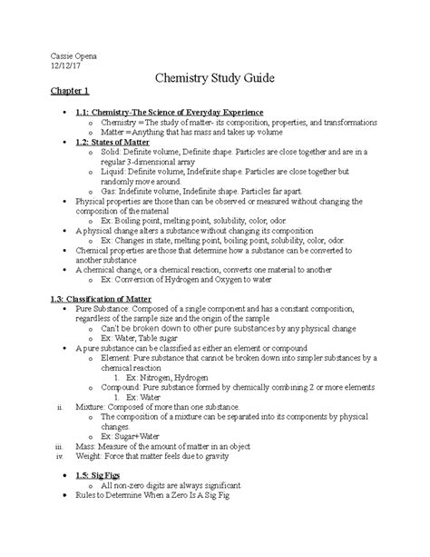 chapter 12 chemistry study guide Reader