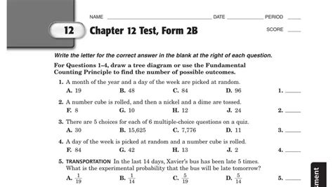 chapter 12 test form b mixed formats Doc