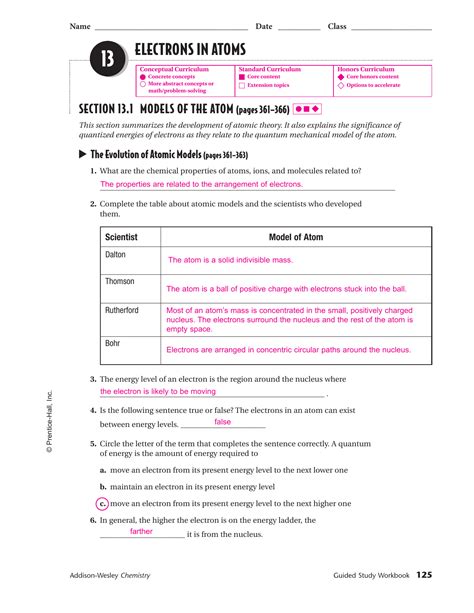 chapter 13 electrons in atoms practice problems answers Reader