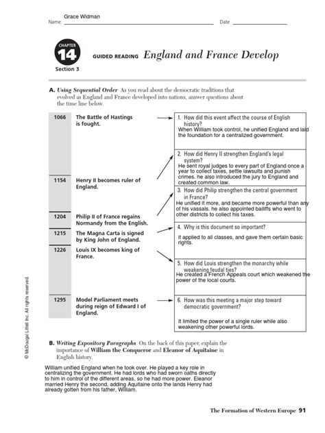 chapter 14 section 3 guided reading engl france Reader