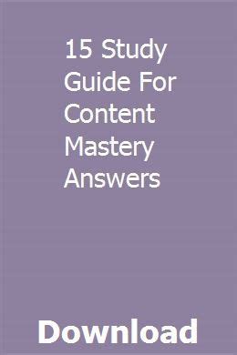 chapter 15 chemistry study guide for content mastery answers Epub