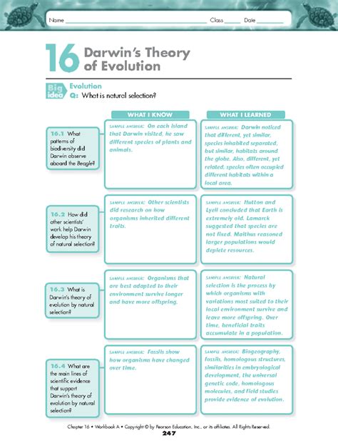 chapter 15 darwin theory of evolution answer key Doc