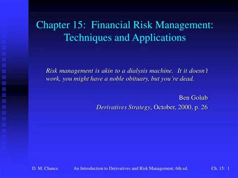 chapter 15 financial risk management techniques and PDF