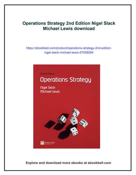 chapter 15 operations strategy nigel slack Reader