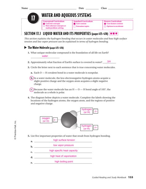 chapter 15 water and aqueous systems answer key Doc