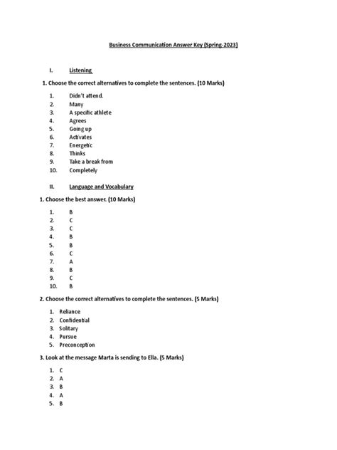 chapter 16 business communication answer key Epub
