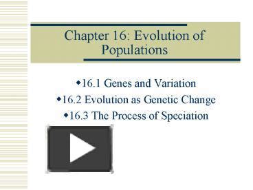 chapter 16 evolution of population Kindle Editon