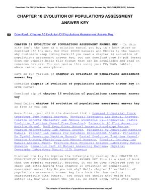 chapter 16 evolution of populations answer PDF
