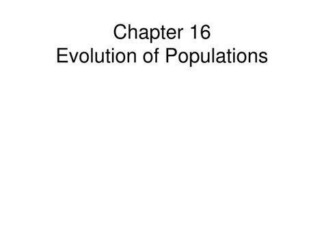 chapter 16 evolution of populations reviewing content PDF