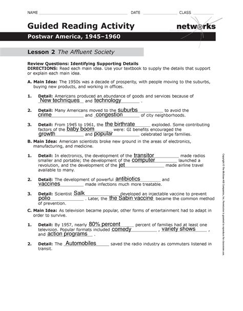 chapter 17 2 guided readings answers Kindle Editon