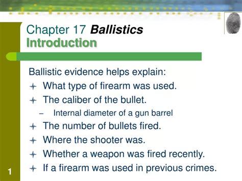 chapter 17 ballistics PDF