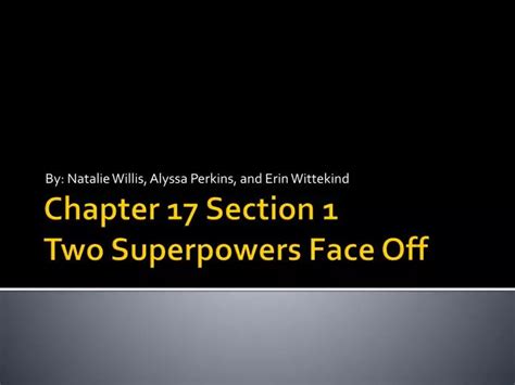 chapter 17 section 1 guided reading two superpowers face off Kindle Editon