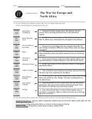 chapter 17 section 2 the war for europe and north africa guided reading answer key Kindle Editon