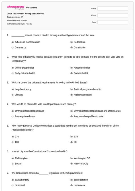 chapter 17 test form a elections voting answers PDF