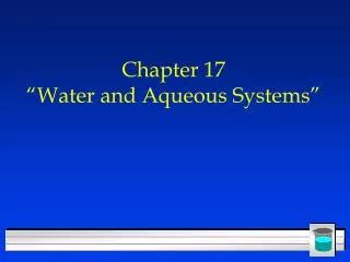 chapter 17 water aqueous systems practice problems answers Doc