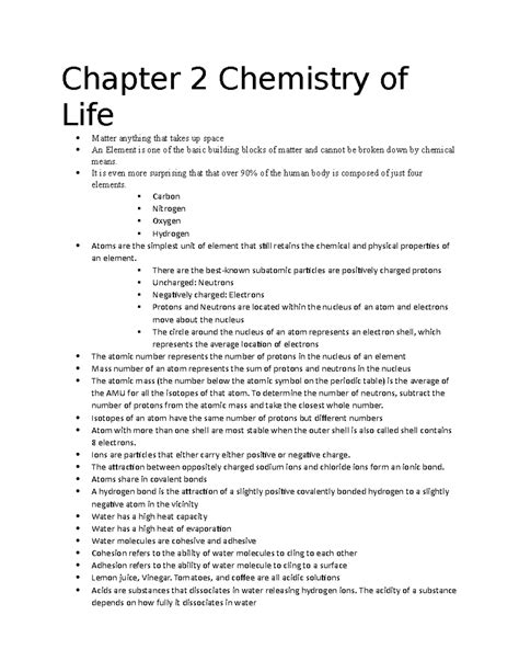 chapter 2 chemistry of life Kindle Editon
