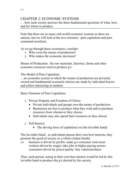 chapter 2 economic systems answers Reader