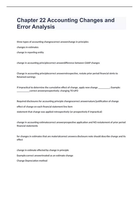 chapter 22 accounting changes and error analysis Reader