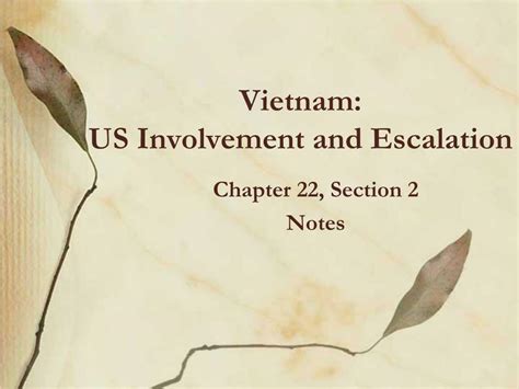 chapter 22 section 2 us involvement and escalation answeers Reader