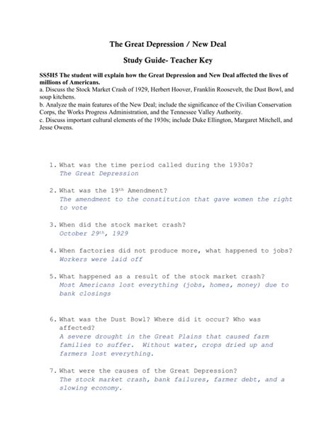 chapter 22 section three the great depression answer key Epub