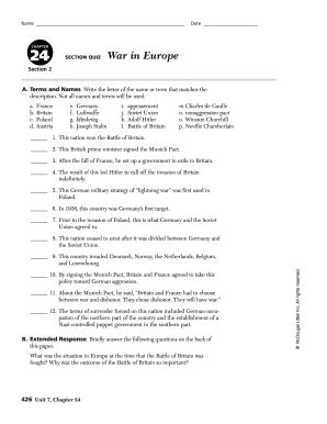 chapter 24 section 2 guided reading war in europe answer key Reader
