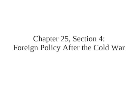 chapter 25 foreign policy after the cold war history answers mcdougal littell Kindle Editon