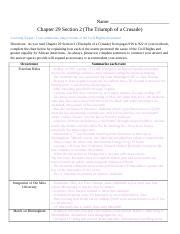 chapter 29 section 2 the triumphs of a crusade Reader