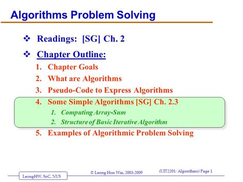 chapter 3 algorithmic problem solving nus Reader