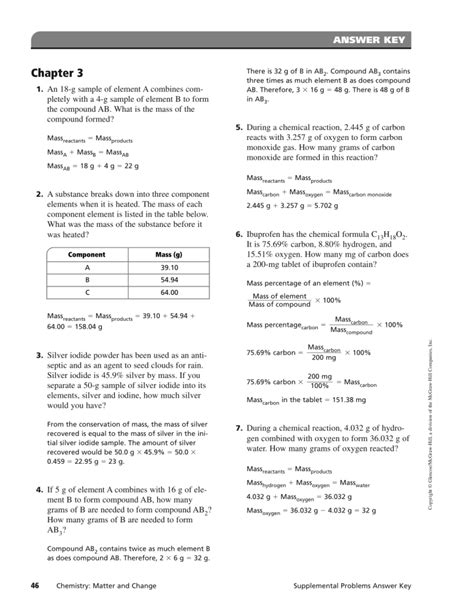 chapter 3 supplemental problems answer key Kindle Editon