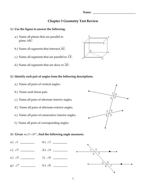 chapter 3 test geometry Doc